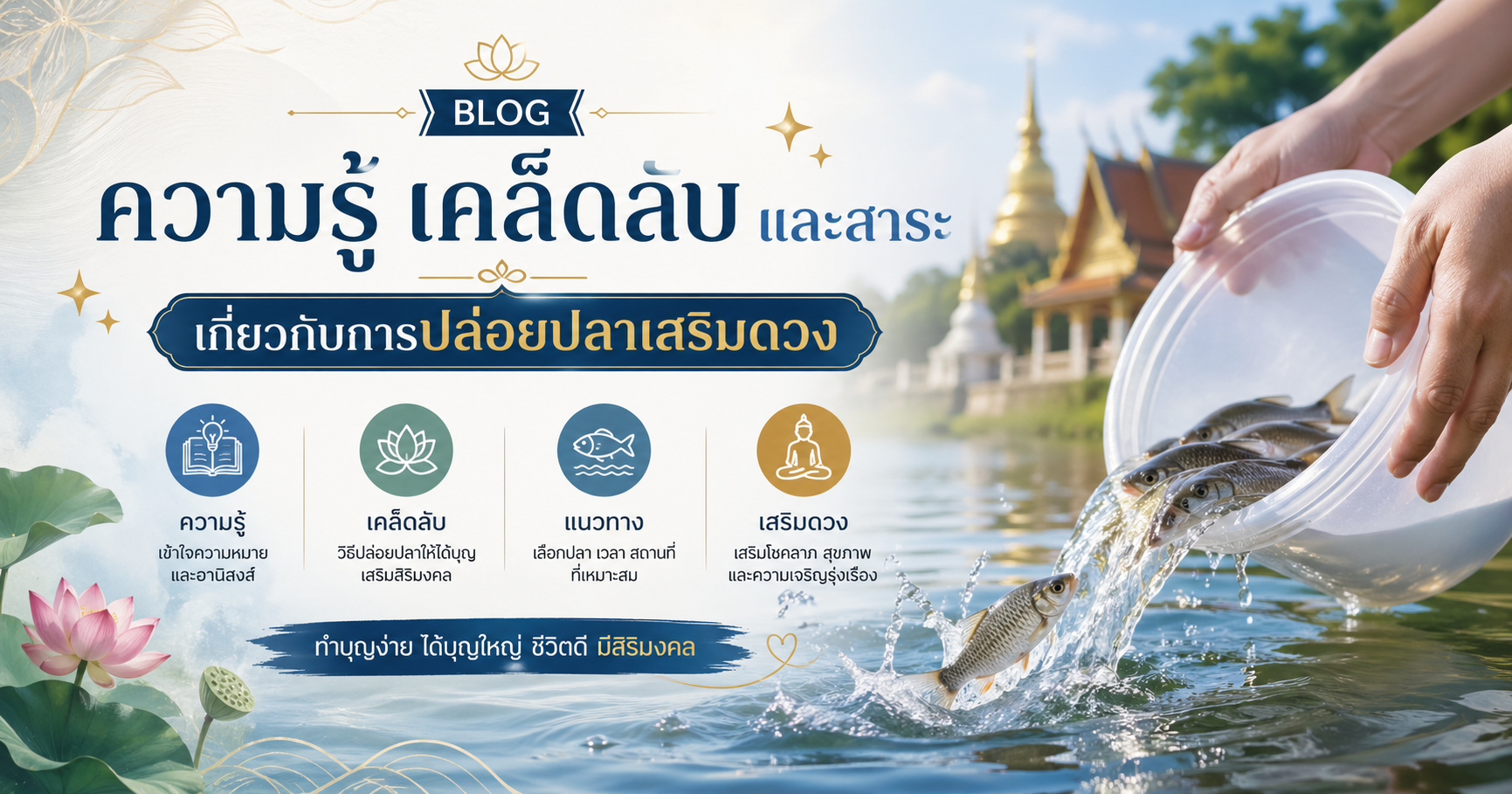 ปล่อยปลาปันสุข ขอเชิญร่วมทำบุญปล่อยปลา